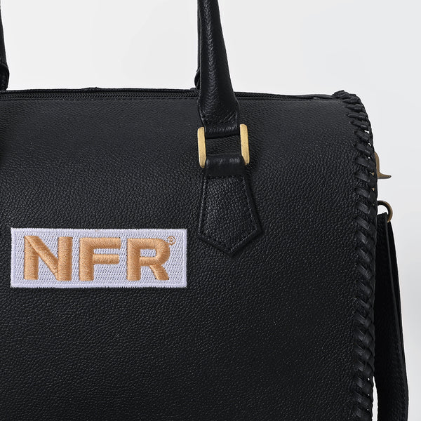 Official PRCA & NFR Licensed Collection®️ Black Genuine Leather Speedy Bag