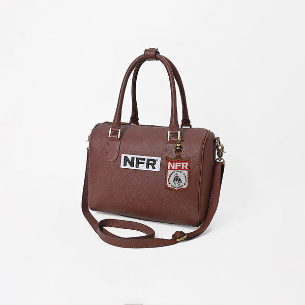 Official PRCA & NFR Licensed Collection®️ Brown Genuine Western Leather Speedy Bag