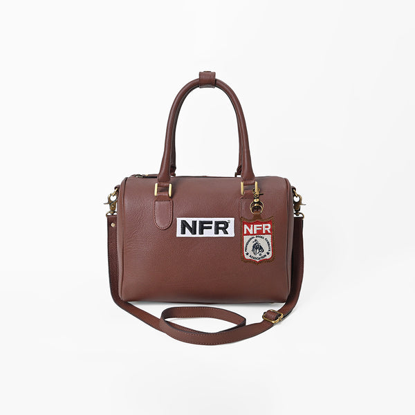 Official PRCA & NFR Licensed Collection®️ Brown Genuine Western Leather Speedy Bag