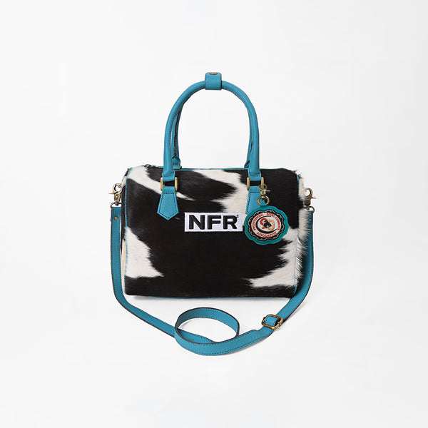 Official PRCA & NFR Licensed Collection®️Hair-on-Hide & Genuine Leather Speedy Bag