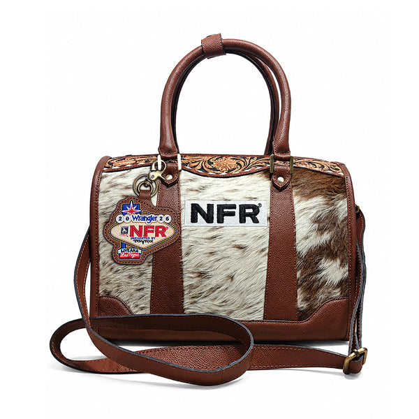 Official PRCA & NFR Licensed Collection®️ Genuine Hair-on & Hand-Tooled Leather Speedy Bag