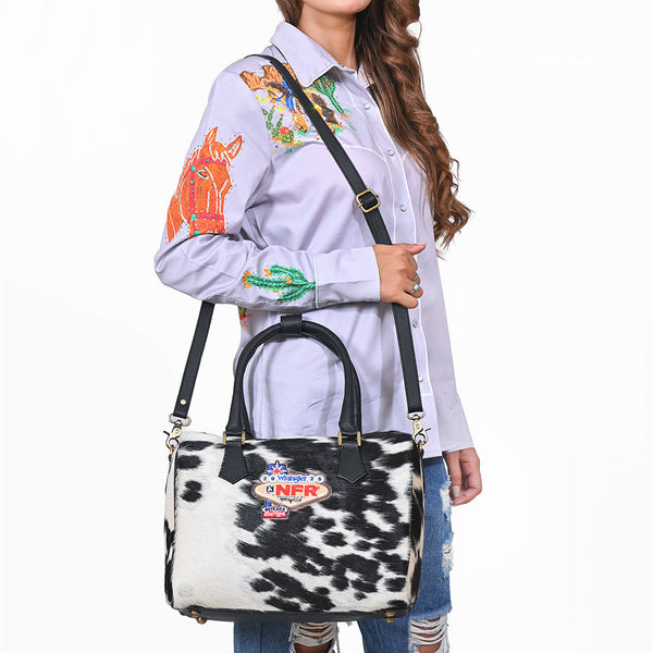 Official PRCA & NFR Licensed Collection®️ Hair-On Cowhide Leather Western Speedy Bag
