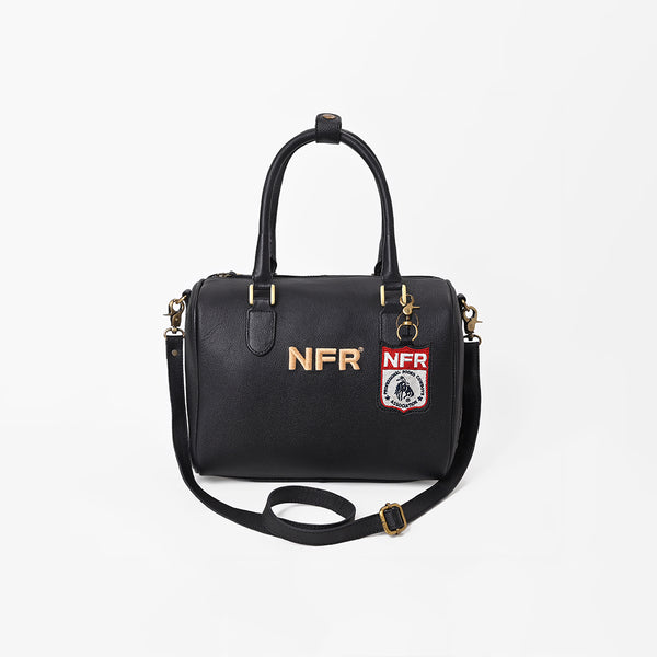 Official PRCA & NFR Licensed Collection®️ Black Genuine Western Leather Speedy Bag