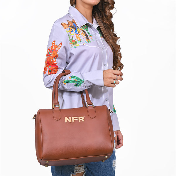 Official PRCA & NFR Licensed Collection®️ Genuine Leather Speedy Bag