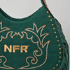Official PRCA & NFR Licensed Collection® Premium Green Suede Western Fringe Crescent Hobo Shoulder Bag