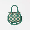 ADBGM1087 American Darling Hair on Leather Woven Checkered Handbag