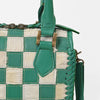 ADBGM1087 American Darling Hair on Leather Woven Checkered Handbag