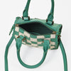 ADBGM1087 American Darling Hair on Leather Woven Checkered Handbag