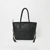 ADBGM738 American Darling Checkered Hair-on Leather Tote Bag with Fringe Trim