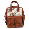 ADBGM838 American Darling Genuine Leather & Hair-On-Hide Brown Backpack