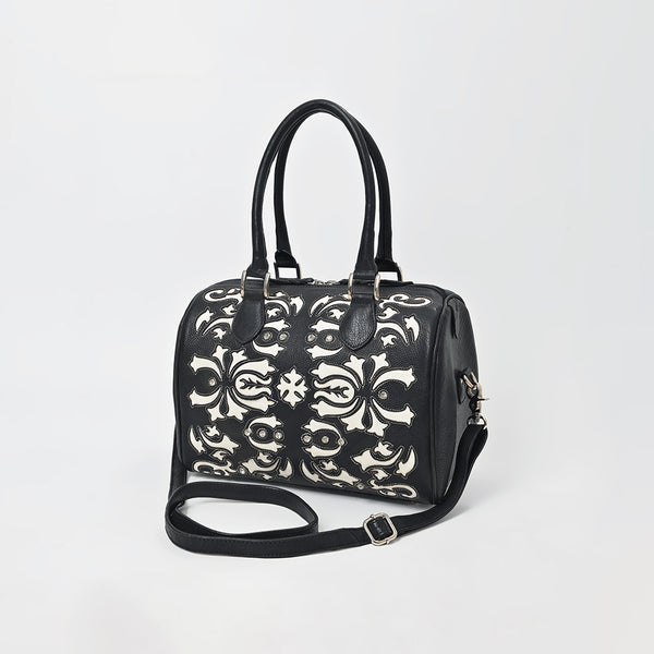 ADBGM897 Western Floral Overlay Leather Speedy Bag - American Darling