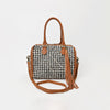 ADBGM930 American Darling Hair on Leather Woven Checkered Speedy Bag