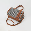 ADBGM930 American Darling Hair on Leather Woven Checkered Speedy Bag