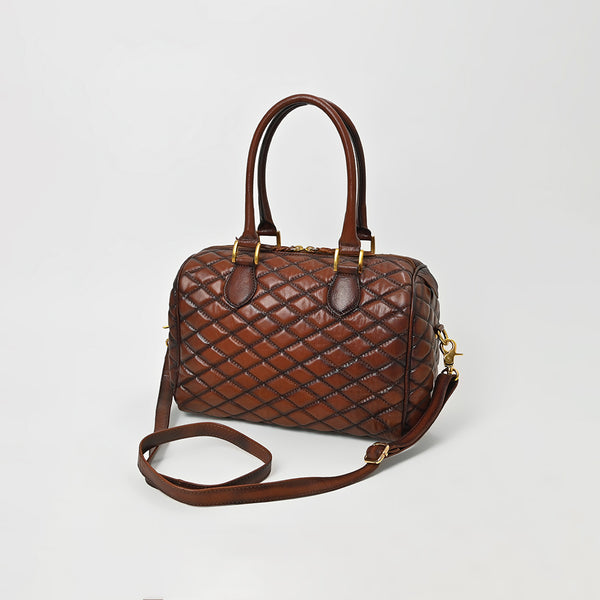 ADBGM936 American Darling Quilted Genuine Leather Speedy Satchel