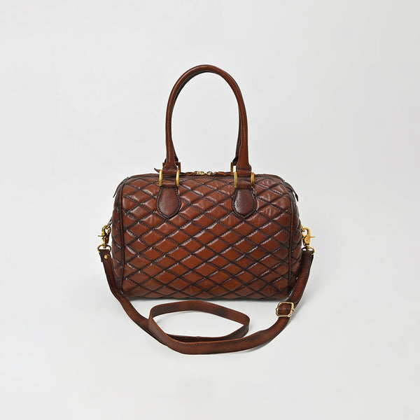 ADBGM936 American Darling Quilted Genuine Leather Speedy Satchel