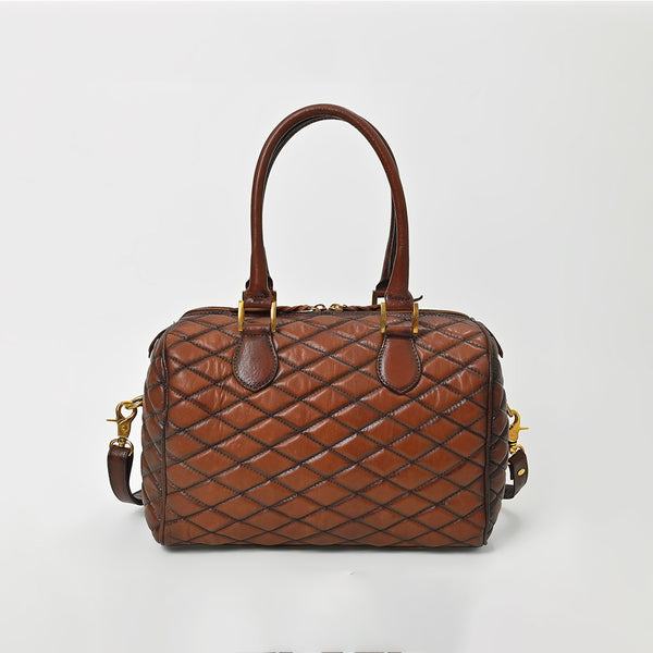 ADBGM936 American Darling Quilted Genuine Leather Speedy Satchel