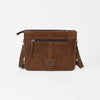 ADBGM970 American Darling Leather Studded Horsebit Fringe Crossbody Bag