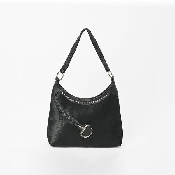 ADBGM974 Western Hair On Hide & Leather Braided Hobo Bag by American Darling