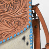 ADBGZ940 Clutch Hand Tooled Hair on Genuine Leather Women Bag
