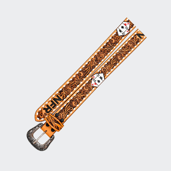 Official PRCA & NFR Licensed Collection®️ Tooled Leather Rodeo Belt