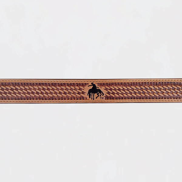 Official PRCA & NFR Licensed Collection®️ Natural Tan Genuine Leather Belt