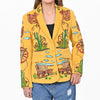 ADBZ071 American Darling Yellow Fabric Western Embroidered Wagon Blazer Jacket