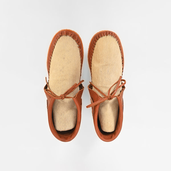 ADFT185 American Darling Harness Leather Tooled Boho Western Fringe Moccasin Shoes
