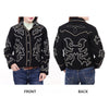ADJKT064 Women Western Style Woolen Jacket with Embroidered Detailing