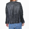 ADJKT068 Genuine Leather Women Shirt Jacket Dress
