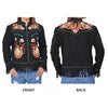 ADJKT111 American Darling Women Leather Fringed Embroidered Western Jacket