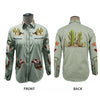 ADSH044 American Darling Olive Green Western Embroidered Apparel Shirt with Desert Motif