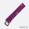 Official PRCA & NFR Licensed Collection® Two-Tone Pink Leather Metal Buckle Western Youth Belt