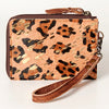 ADBG821 American Darling Handcrafted Leather Coin Purse with Authentic Hair-On Cowhide