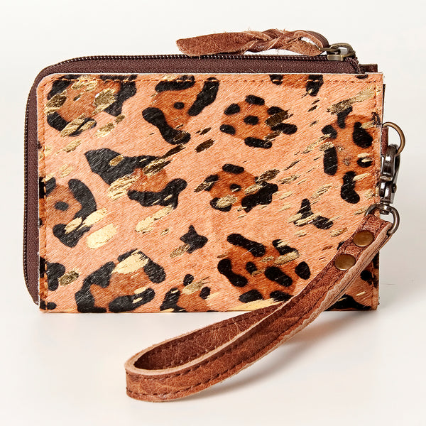ADBG821 American Darling Handcrafted Leather Coin Purse with Authentic Hair-On Cowhide