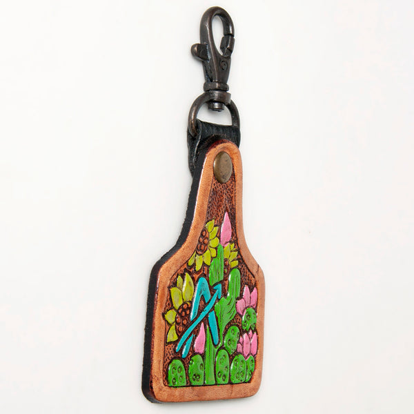 LC-ADKR165 Hand Tooled Genuine Leather Keyring