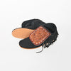 ADFT184 American Darling Hair on Hide Harness Leather Tooled Moccasins