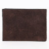 ADBGZ919 Genuine suede Leather Bifold Wallet with White Embroidered Stitch Detail