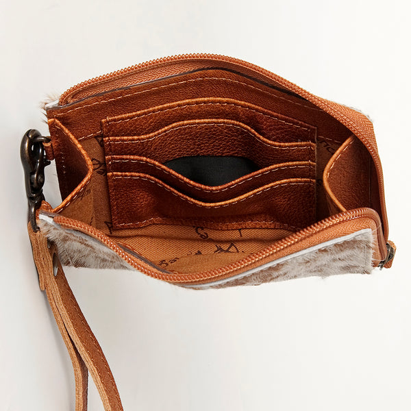 ADBG821 American Darling Handcrafted Leather Coin Purse with Authentic Hair-On Cowhide