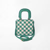 ADBGM1089 American Darling Genuine Leather & Hair-On Cowhide Checkerboard Tote Bag