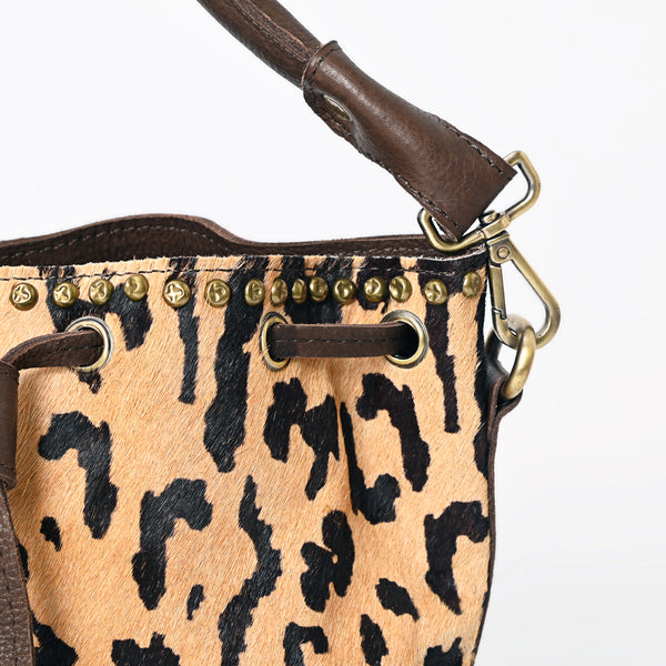 LC-ADBGM189B Bucket Genuine Western Leather Women Bag