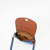 ADBGA1250 American Darling Blue Denim & Hand-Tooled Floral Leather Buckstitched Crossbody Bag
