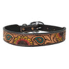 BER155-Western leather Dog Collar
