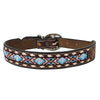 BER221-Western leather Dog Collar