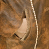 LC-ADJKT033 Women's Rustic Distressed Leather Blazer Coat & Beaded Accents