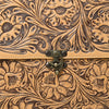 ADBGZ839 Natural Hand-Tooled Leather Briefcase Bag - Western Vintage Organizer