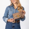 ADBG1190 American Darling Western Leather Wallet Bag Crocodile Embossed Hand Tooled