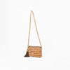 Official PRCA & NFR Licensed Collection® Tooled Leather Side Fringe Tassel & Card Motif Crossbody Handbag