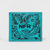 Official PRCA & NFR Licensed Collection®️ Turquoise Tooled Leather Western Bifold Wallet