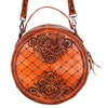 ADBG498 American Darling Hand Tooled Floral Leather Western Canteen Bag