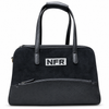 Official PRCA & NFR Licensed Collection Black Suede Leather Satchel Rodeo Handbag